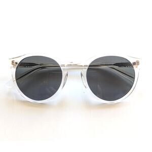 Maho Stockholm Sunglasses Round Frame Keyhole Bridge & Slim Temples CLEAR